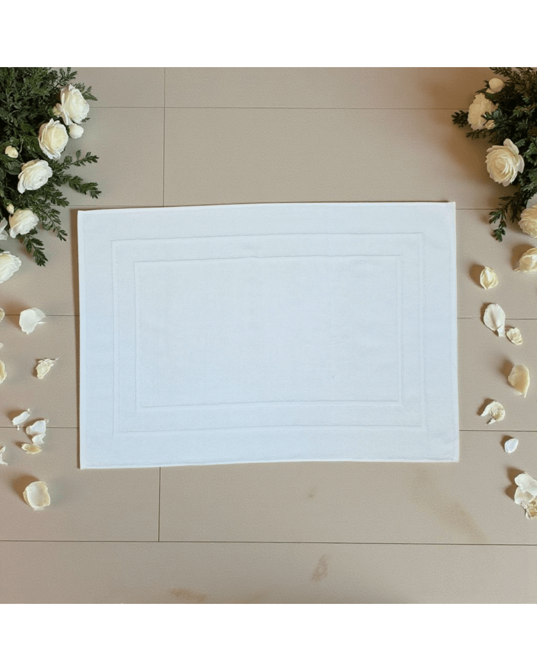 Vionte Banyo Ayak Havlusu | Beyaz | Otel Serisi | 320gr | 50x70