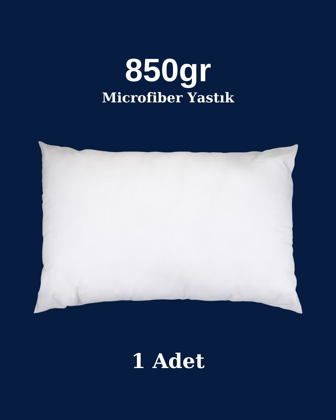 Microfiber Kumaş Boncuk Silikonlu 850gr Beyaz Yastık | 50x70
