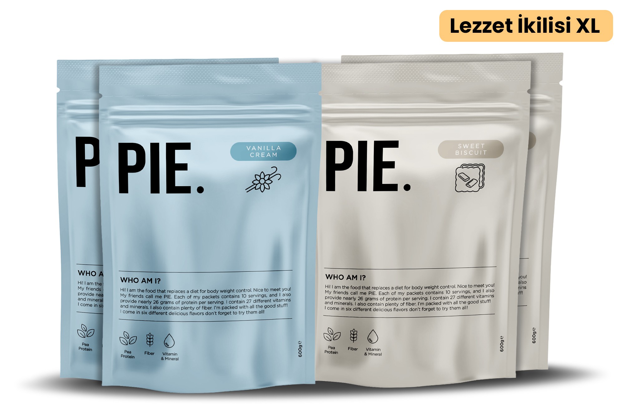 Lezzet İkilisi XL (40 öğün) 2 Vanilla Cream 2 Sweet Buscuit
