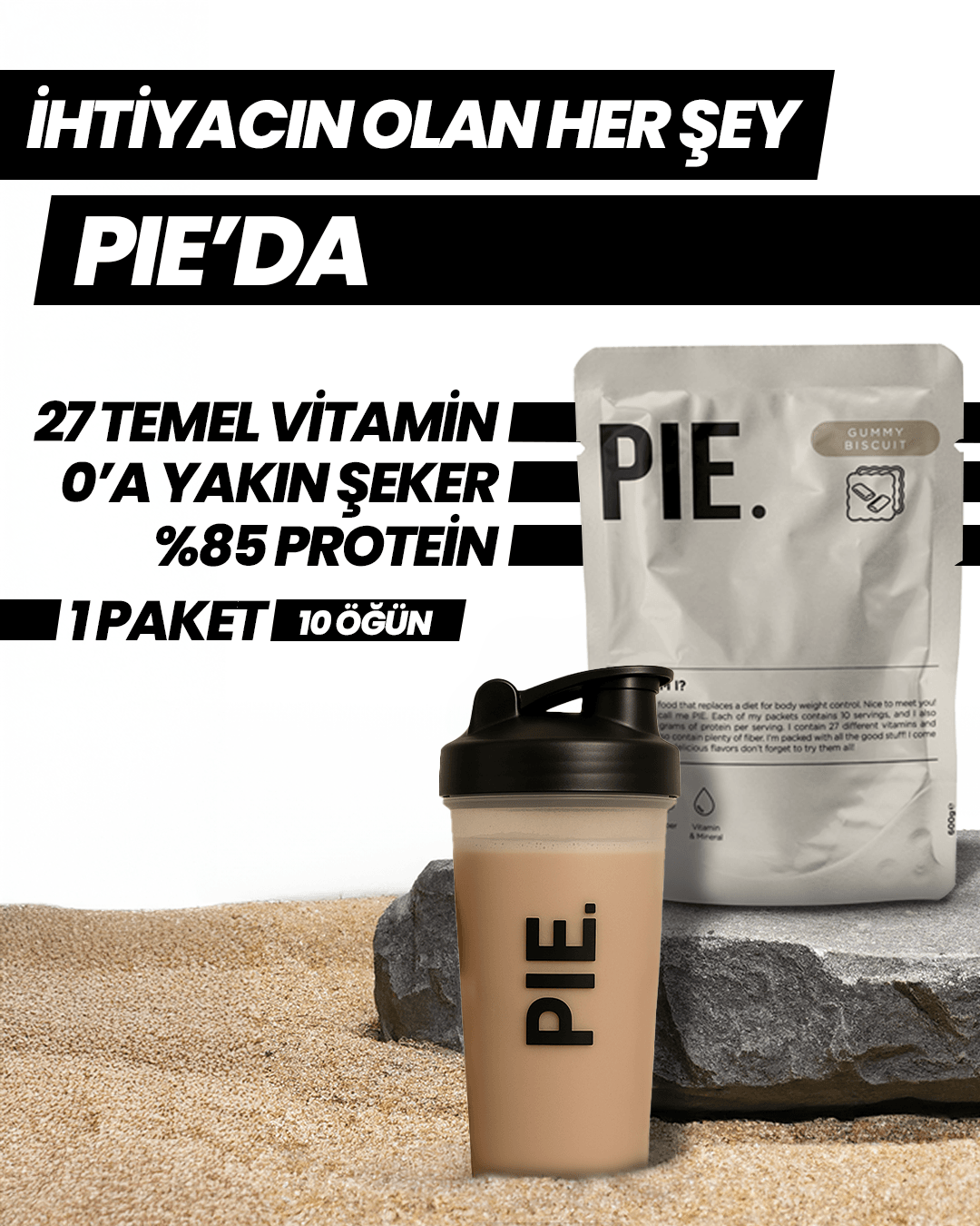PIE. Öğün Tozu Vanillia Cream