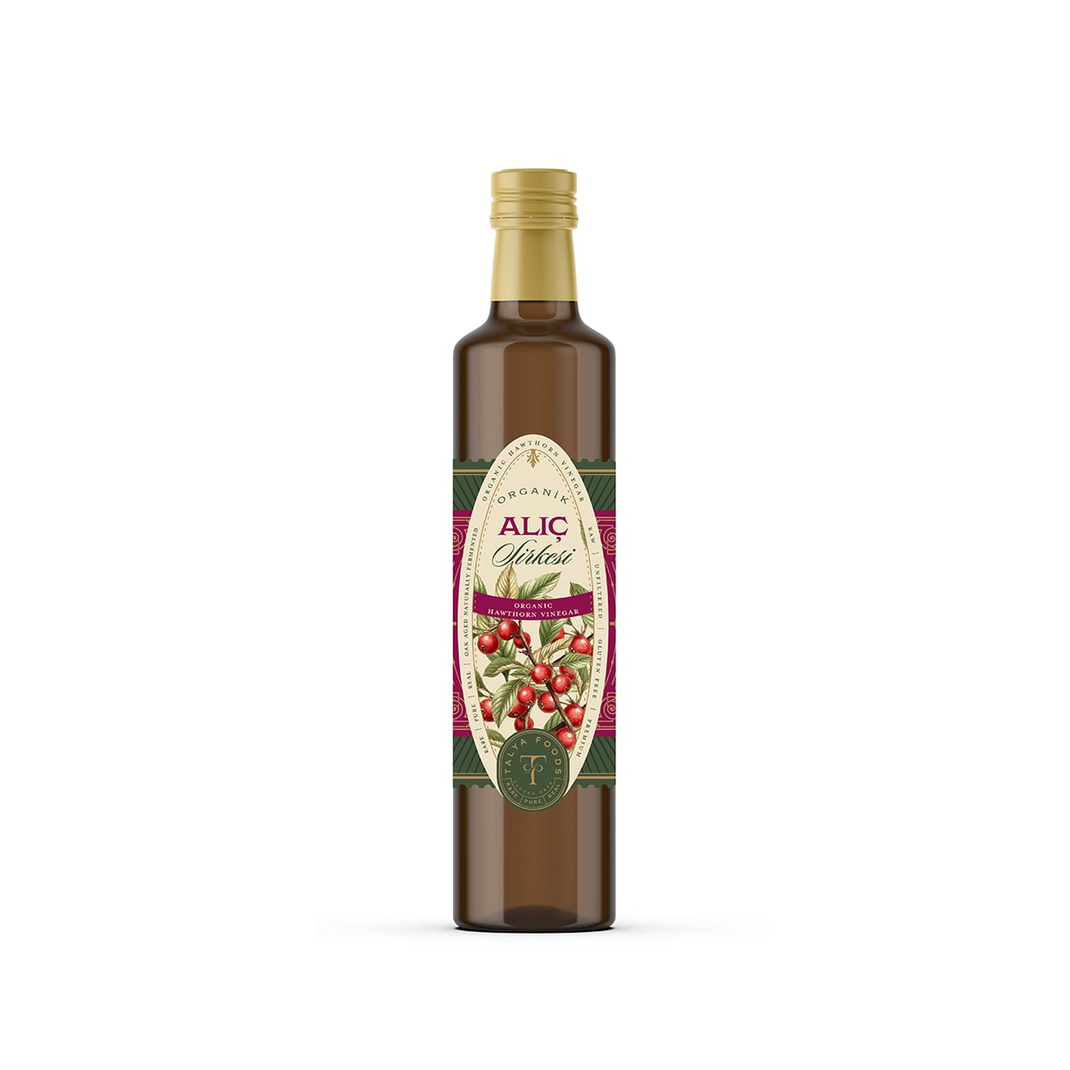 Talya Foods Premium   Organik Alıç Sirkesi 500 ml 