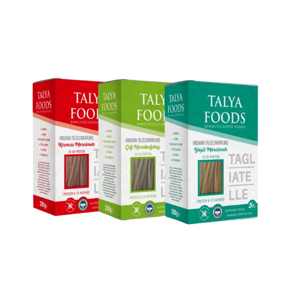 Talya Foods Filizlendirilmiş Tagliatelle 3'lü Süper Avantaj Set 3x200g