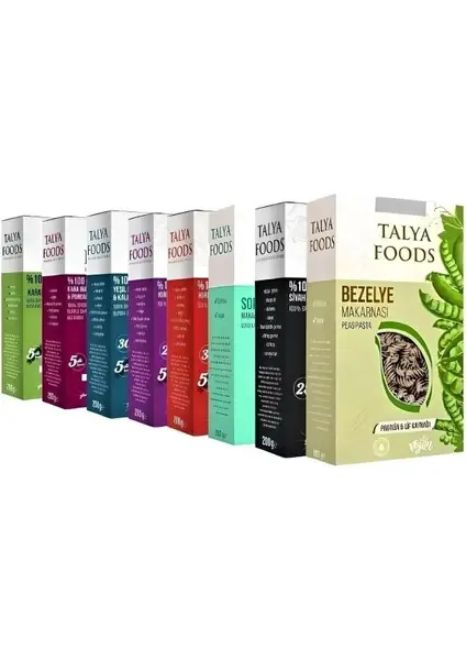 Talya Foods Filizlendirilmiş Makarna Set All In One 8x200g
