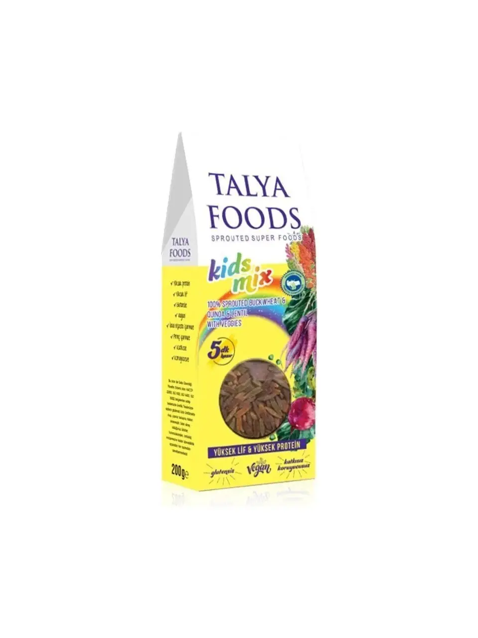 Talya Foods Glutensiz Organik Karışık Sebzeli Şehriye Mix 200 gr
