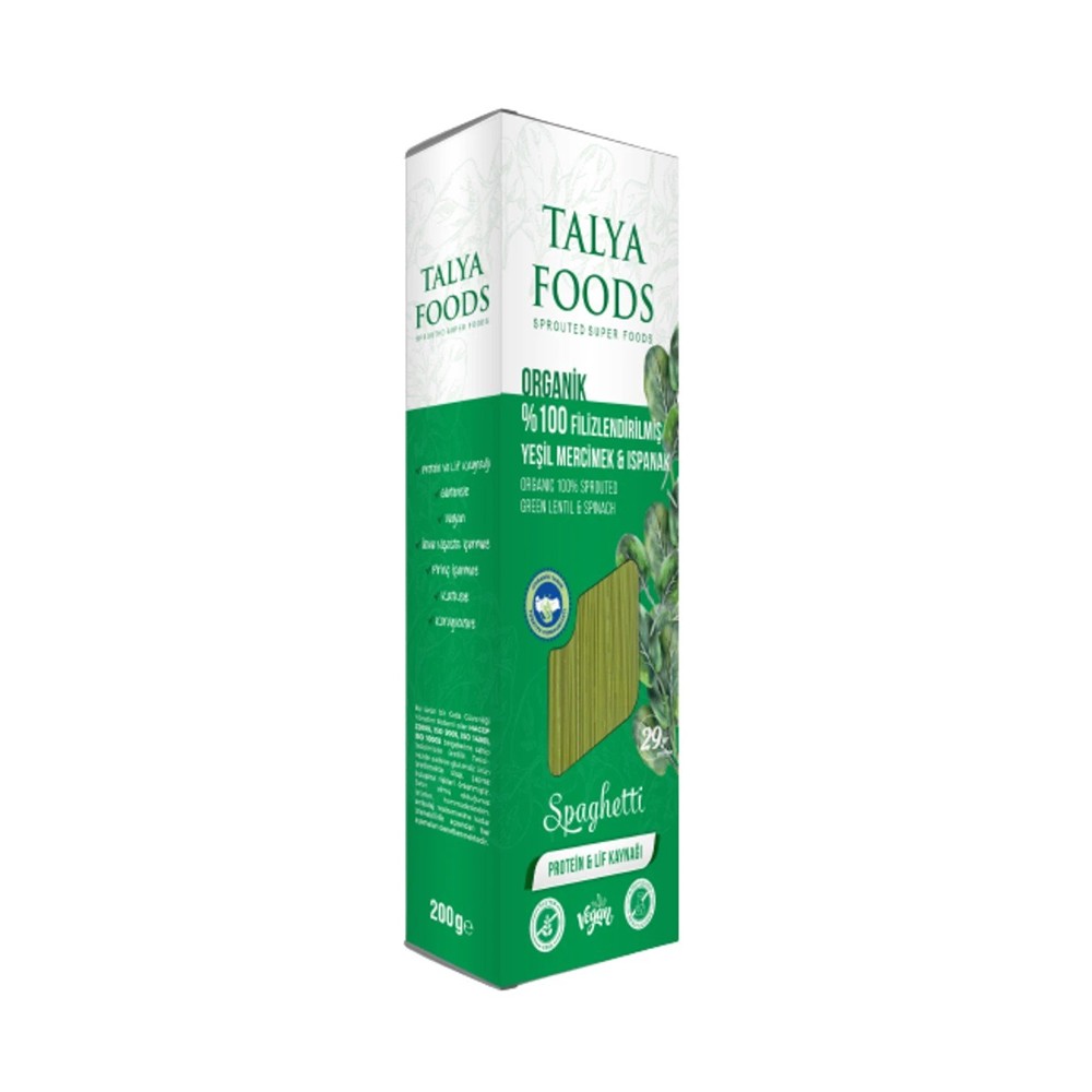 Talya Foods  Filizlendirilmiş Yeşil Mercimek Spaghetti 200 g