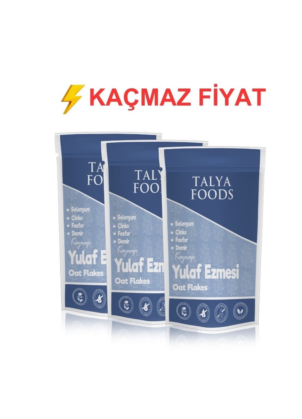 Talya Foods Glutensiz Yulaf Ezmesi 3 x400 gr avantaj seti