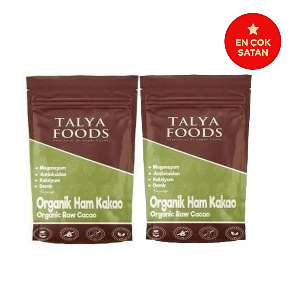Talya Foods Organik Glutensiz Ham Kakao Avantaj seti 2 x 100 g