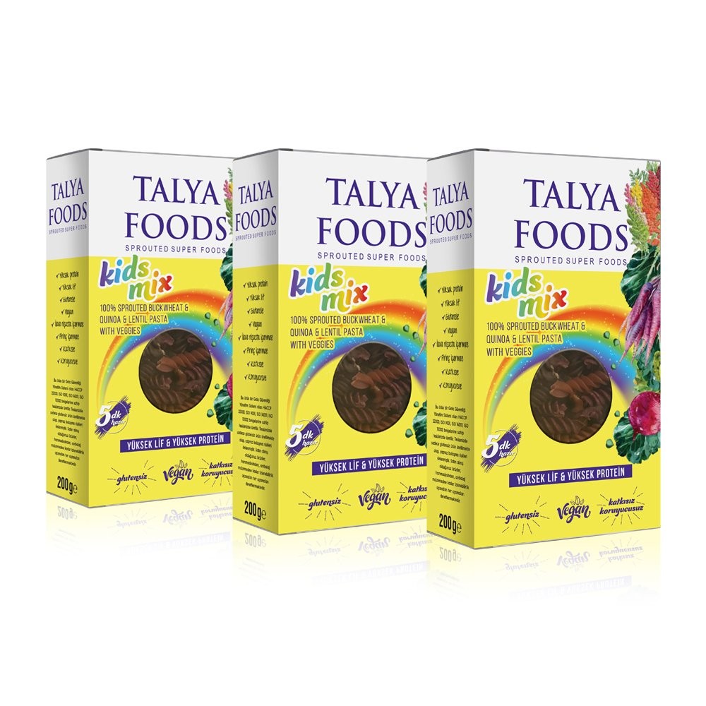 Talya Foods Kids Mix Makarna Seti3x200g
