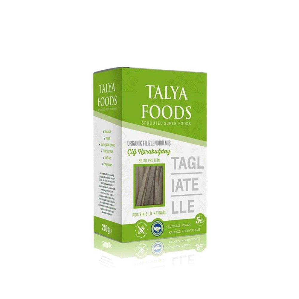 Talya Foods Filizlendirilmiş Çiğ Karabuğday Tagliatelle 200 g