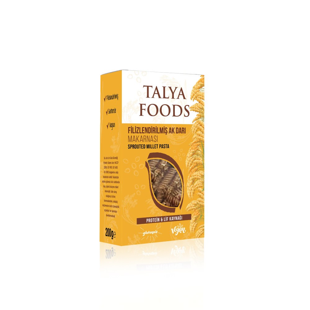 Talya Foods Glütensız Filizlendirilmiş Ak Darı Makarnası  200 g 