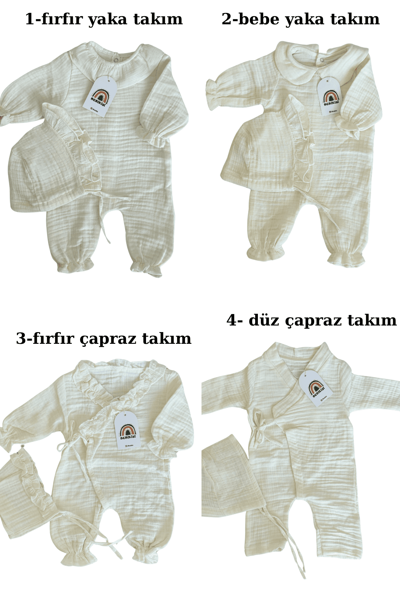 İSME ÖZEL KALPLİ MÜSLİN YENİDOĞAN SET