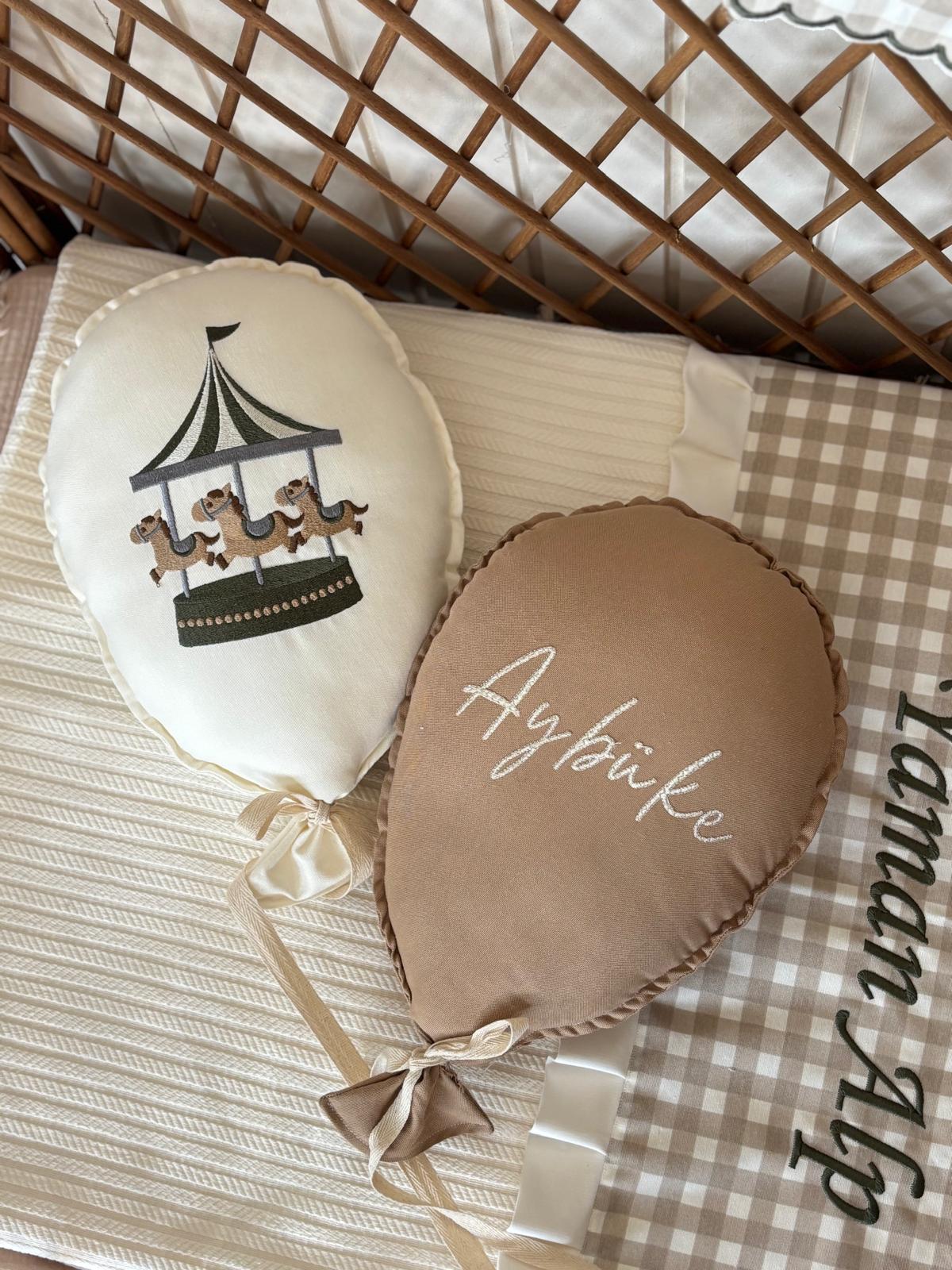 NAKIŞ BALON 2'Lİ ATLI KARINCA - HAKİ SÜTLÜ KAHVE
