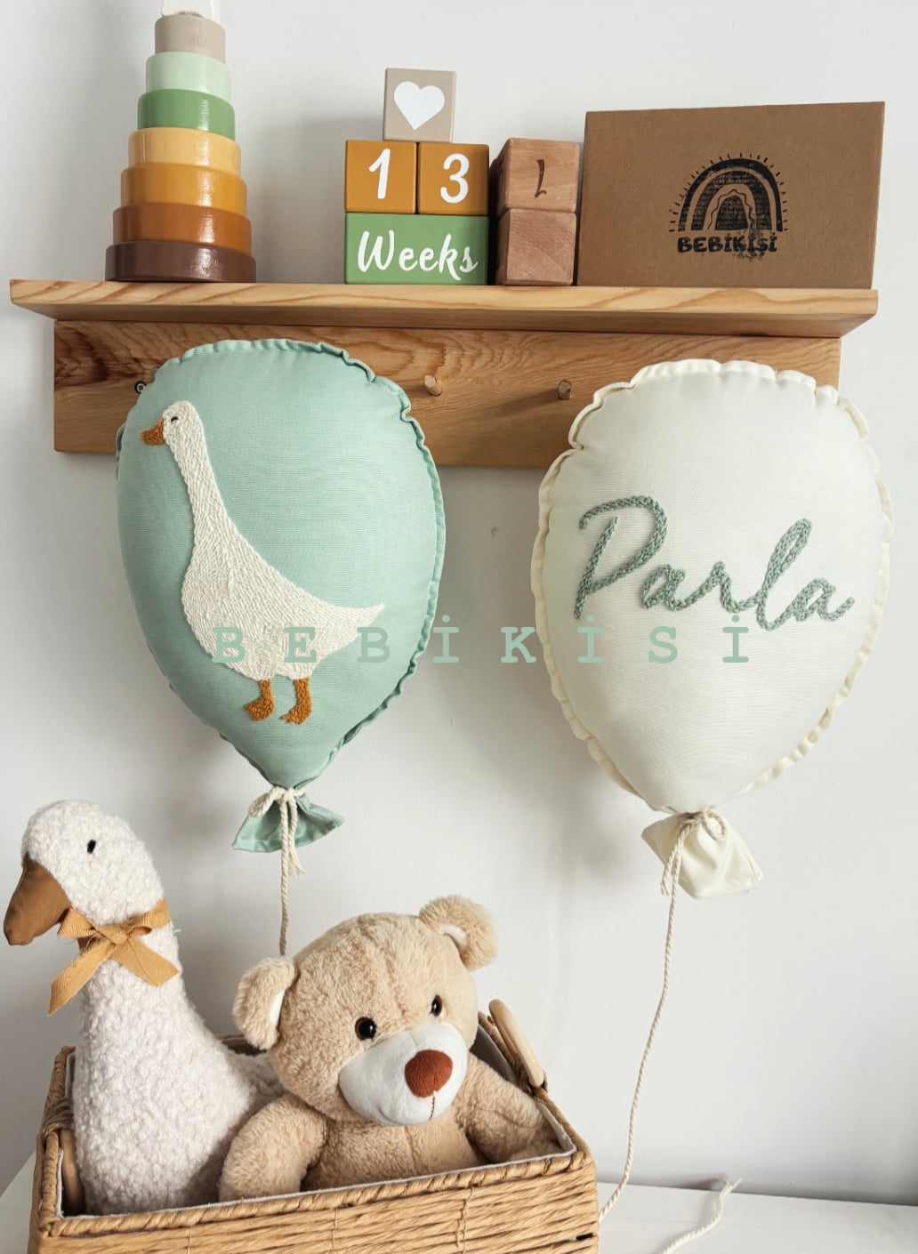 MİNT YEŞİLİ ÖRDEKLİ 2Lİ BALON TAKIMI