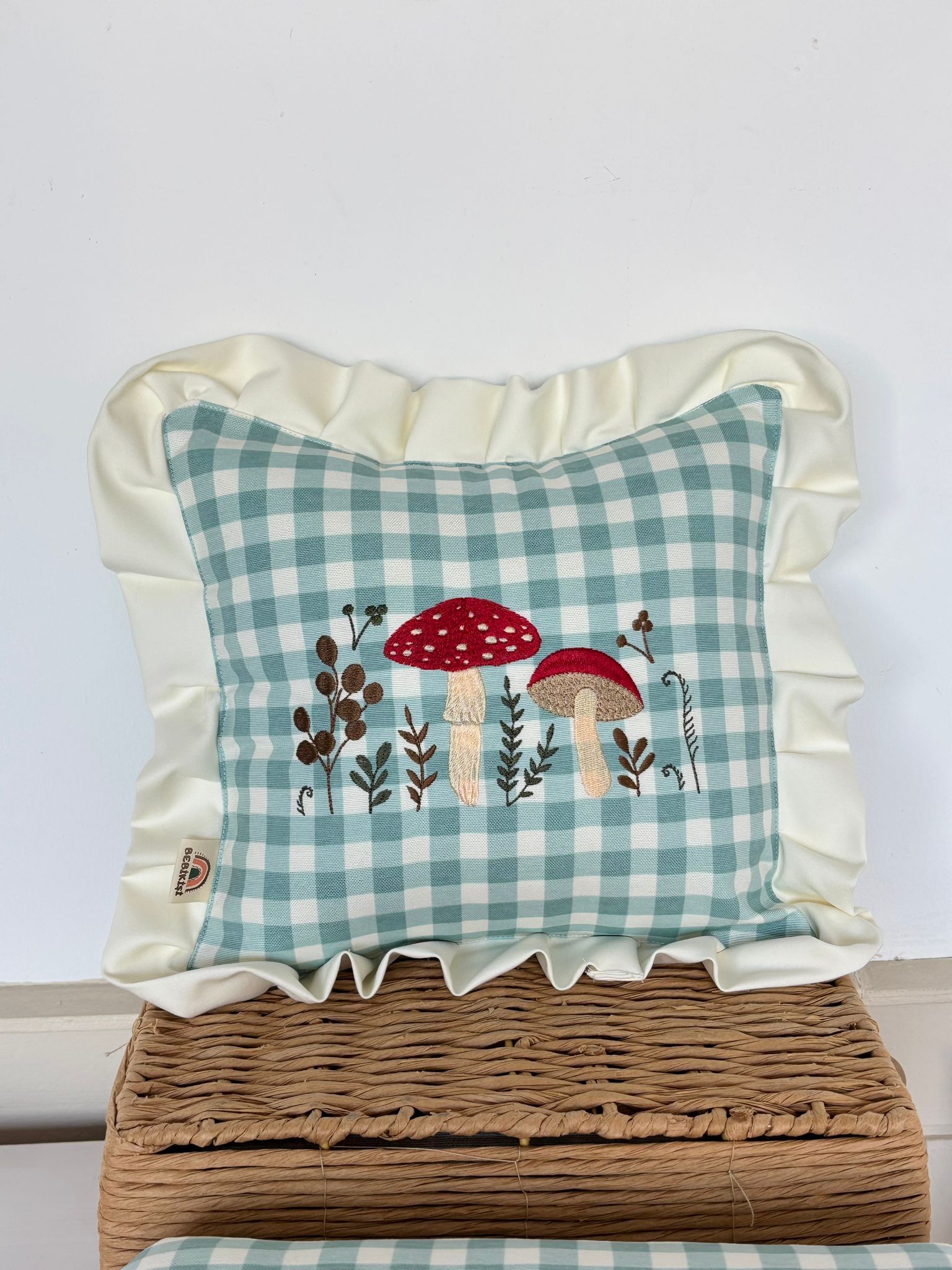 MUSHROOM DEKORATİF YASTIK TEKLİ - NİL YEŞİLİ