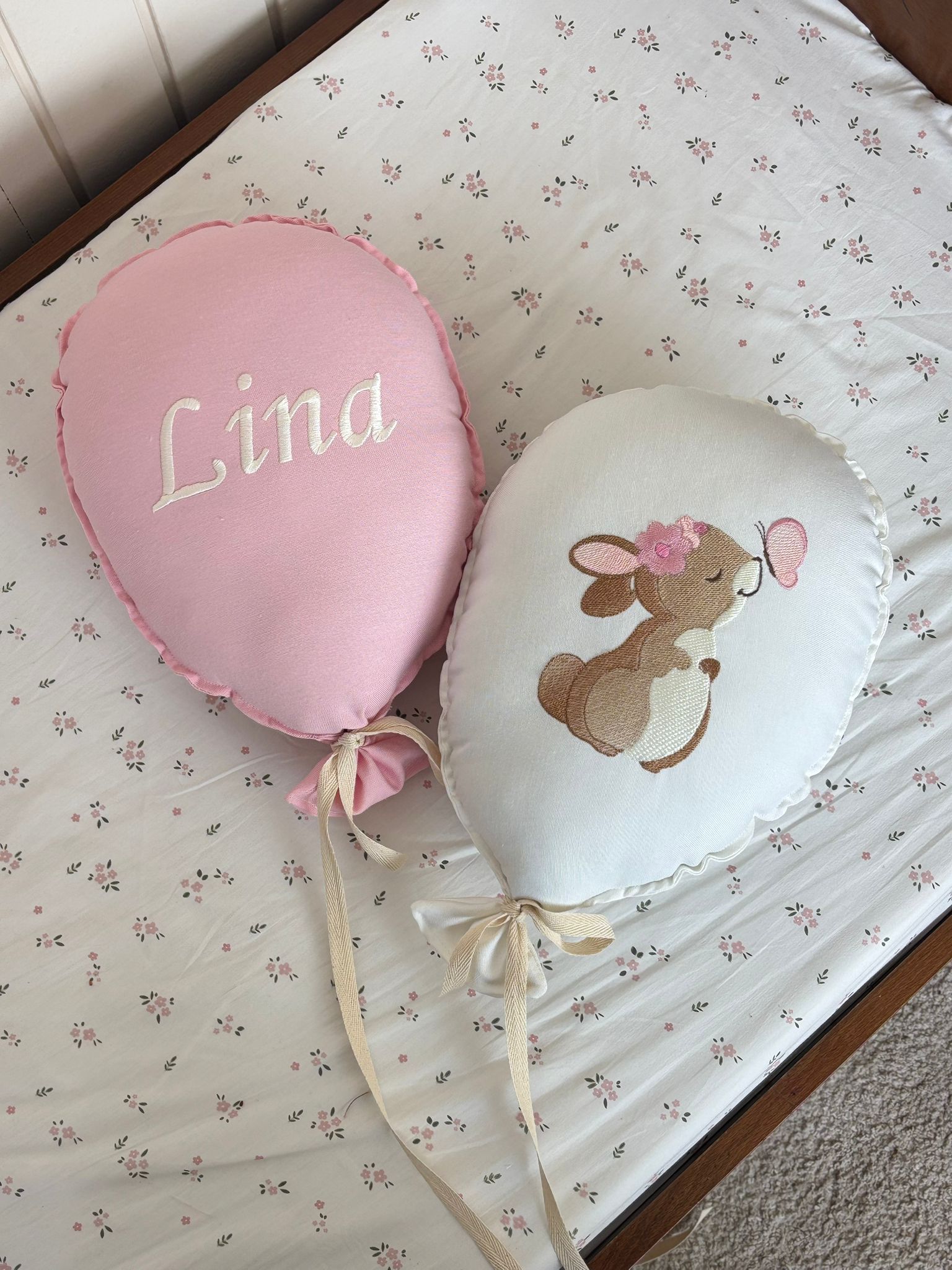 SEVİMLİ TAVŞAN 2Li NAKIŞ BALON TAKIMI - CANLI PEMBE EKRU