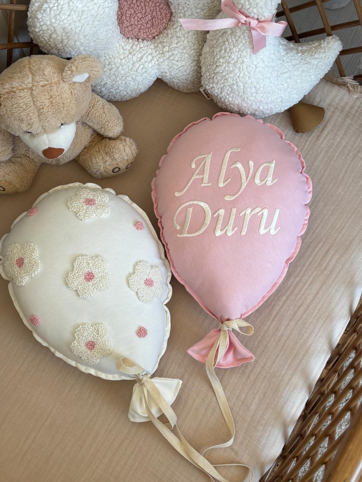 NAKIŞ BALON İSME ÖZEL 2'Lİ PAPATYA CANLI PEMBE