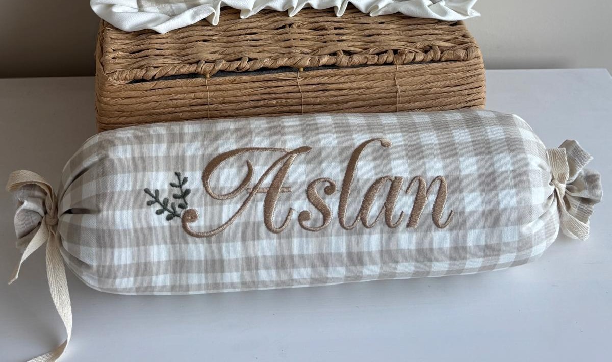 ŞEKER YASTIK MİNİK DAL - BEJ AÇIK SÜTLÜ KAHVE İŞLEME