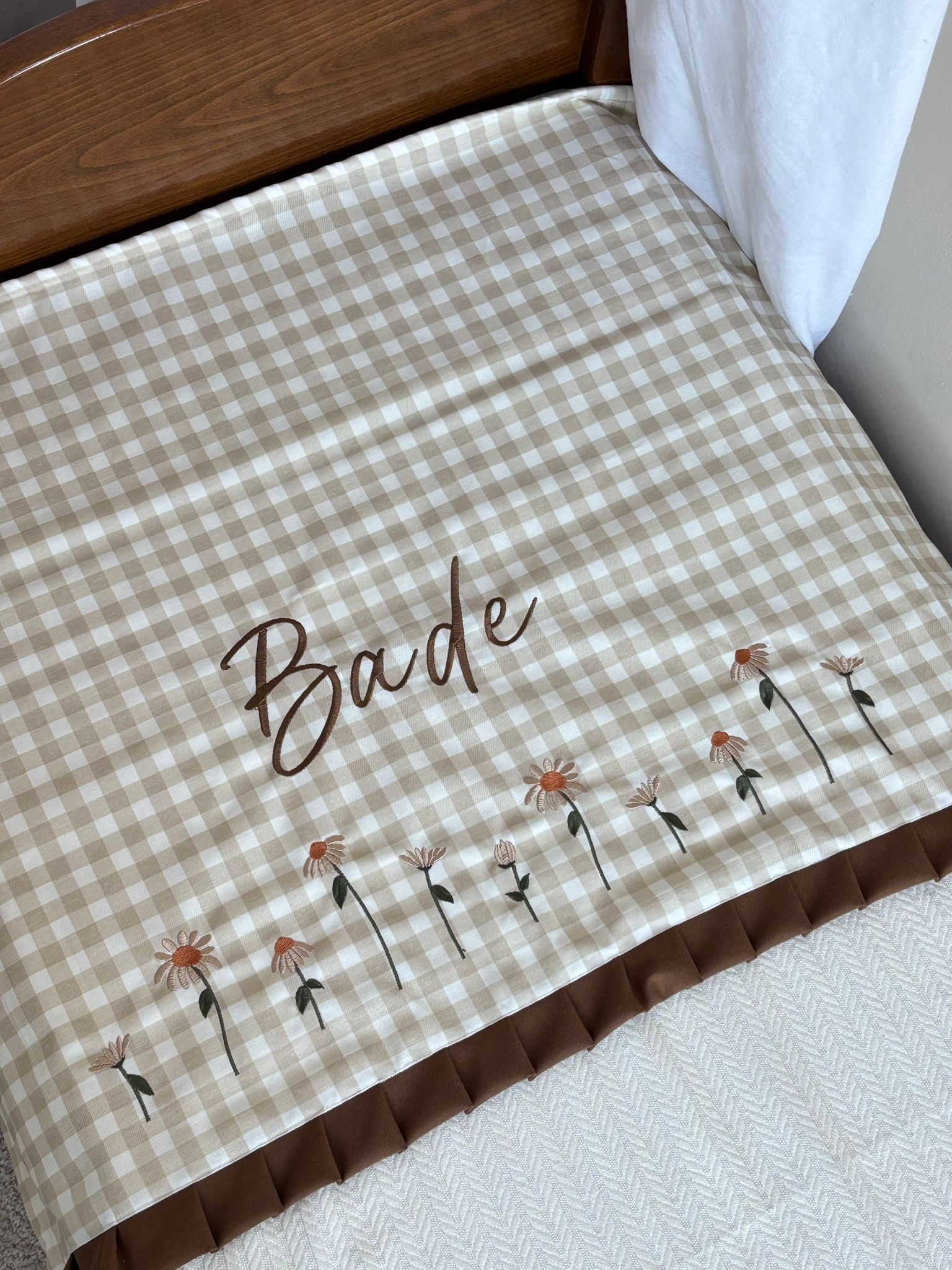 PİKE TEKLİ FLORAL MAGIC BEJ - BEJ- KOYU KAHVE FIRFIR