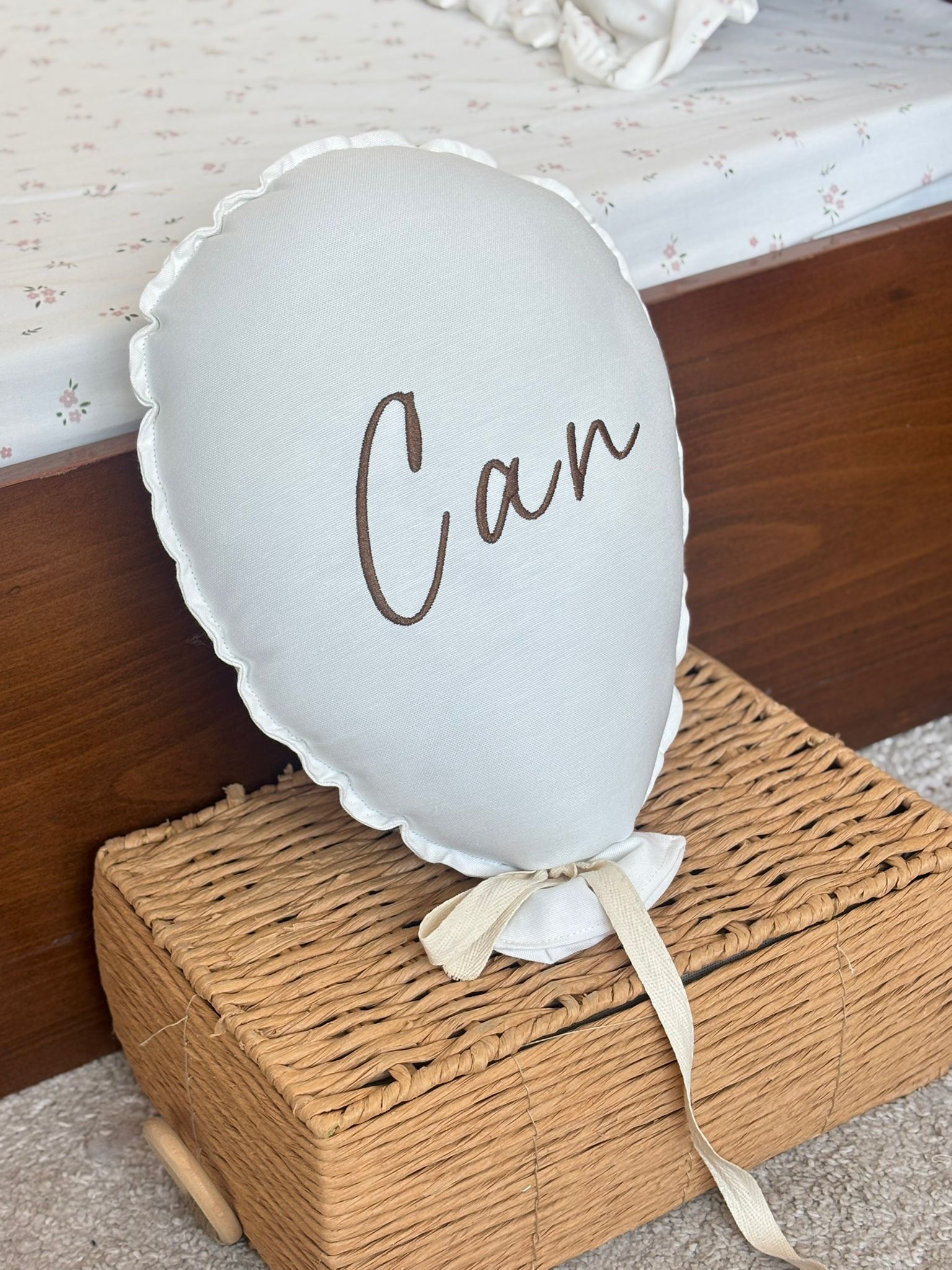 NAKIŞ BALON TEKLİ İSİMLİ - EKRU KOYU KAHVE