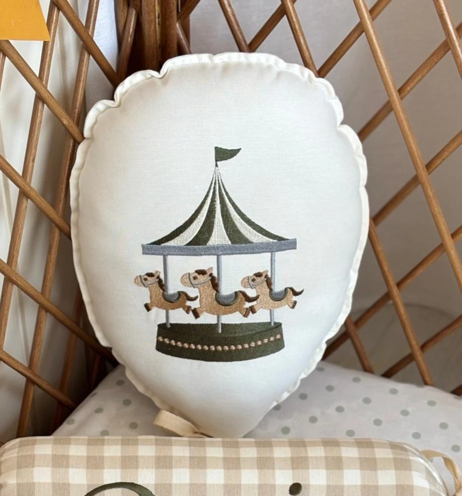 NAKIŞ BALON TEKLİ ATLI KARINCA FİGÜRLÜ - HAKİ YEŞİLİ