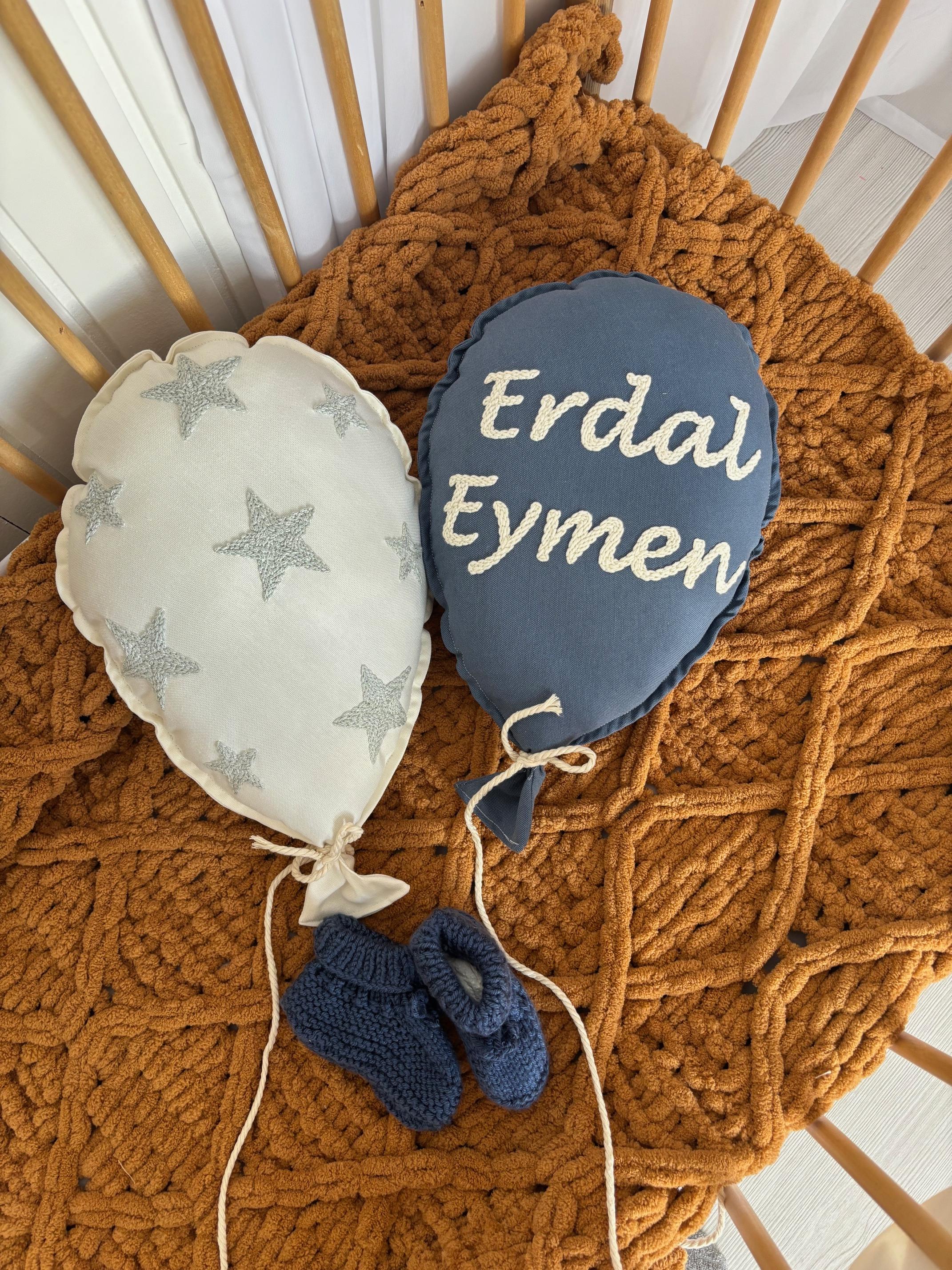 LACİVERT VE GRİ SİMLİ YILDIZLI 2Lİ BALON TAKIM