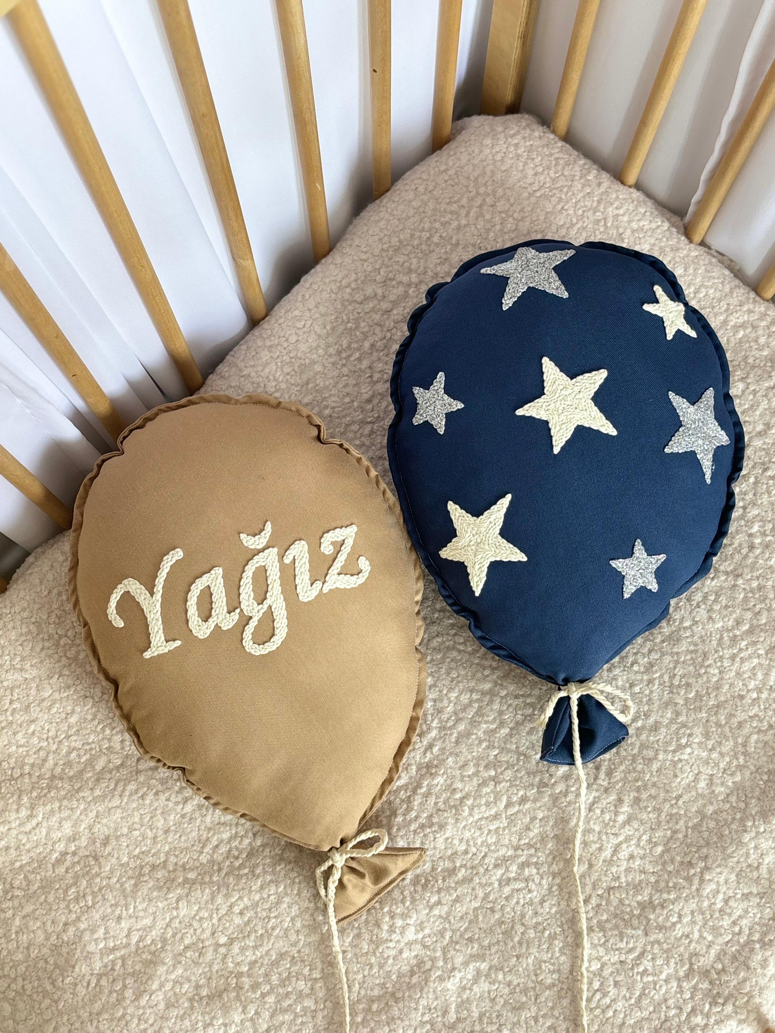 BÜYÜK YILDIZLI 2’Li BALON TAKIMI - Sütlü kahve lacivert gri simli