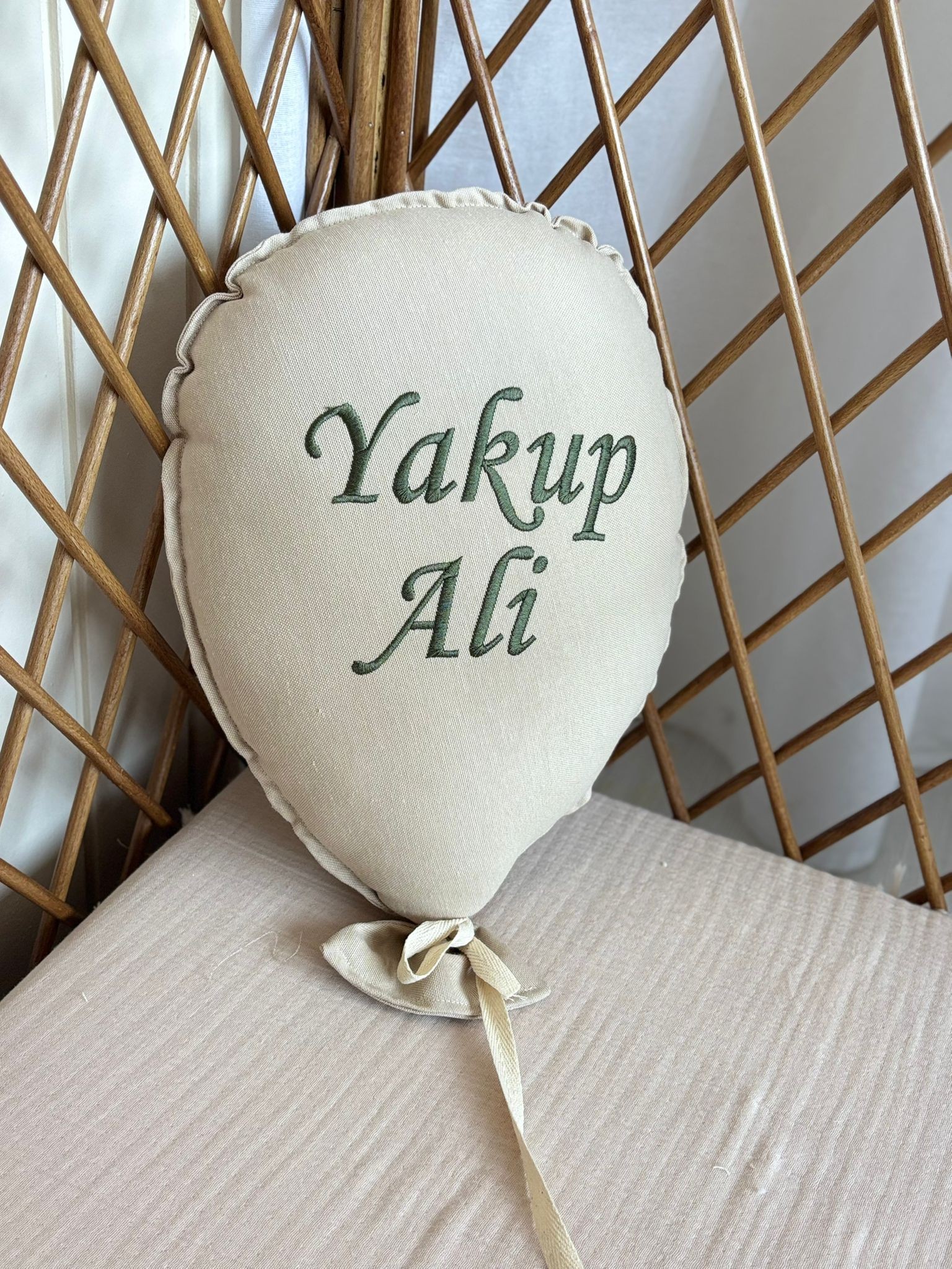 NAKIŞ BALON TEKLİ İSİMLİ - BEJ HAKİ