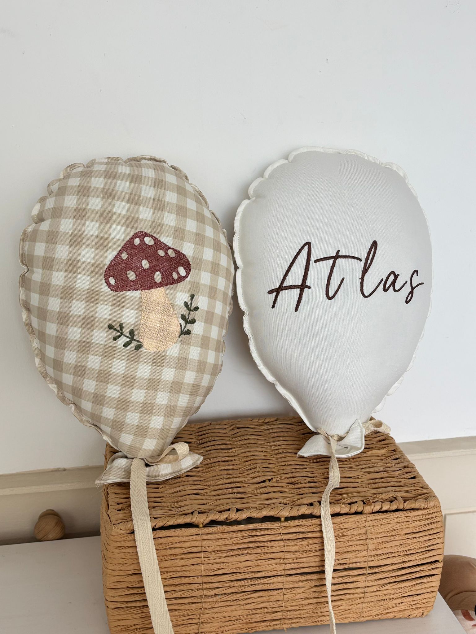 NAKIŞ BALON İSME ÖZEL 2'Lİ MUSHROOM - EKRU BEJ PÖTİKARE