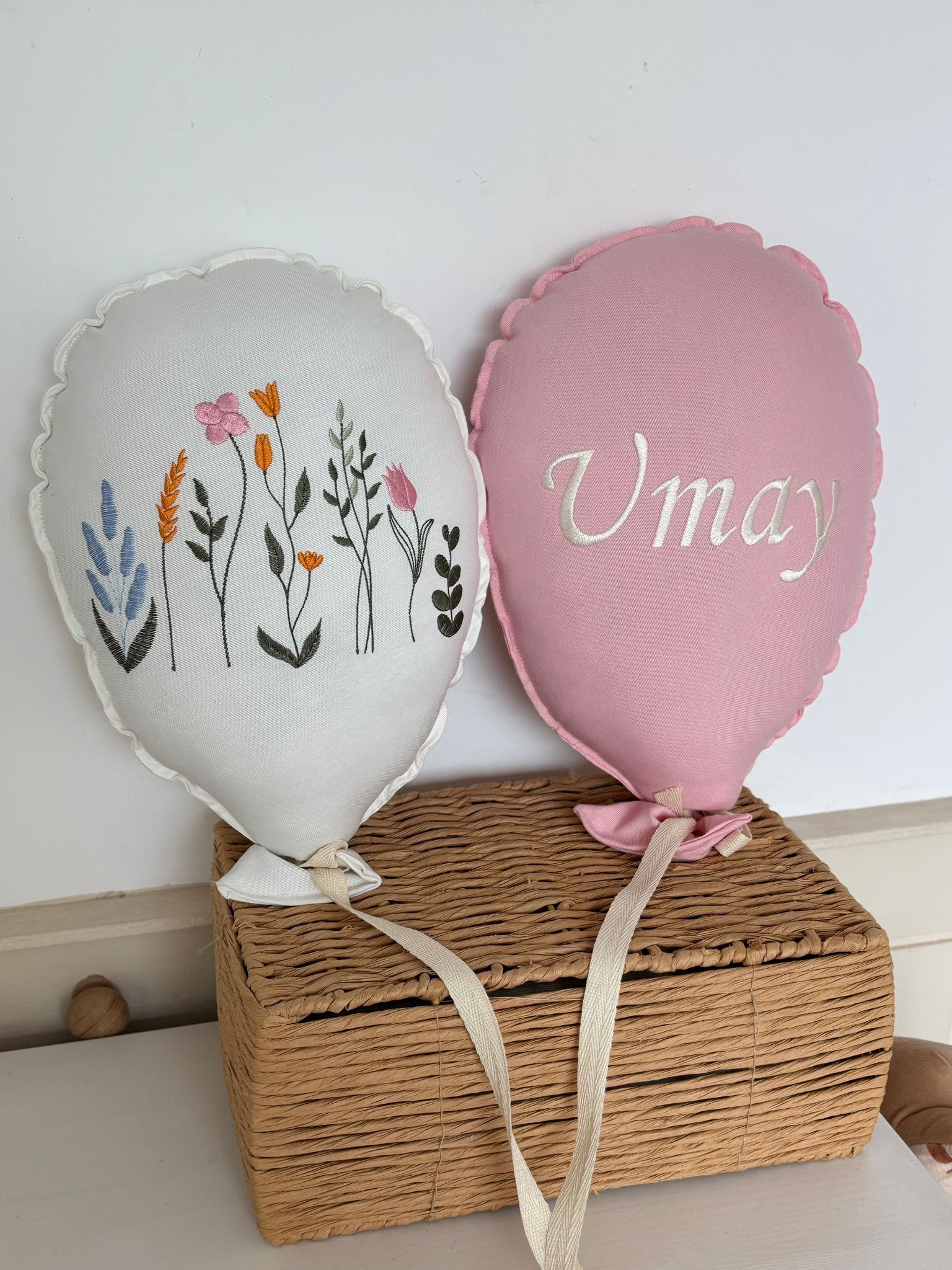NAKIŞ BALON İSME ÖZEL 2'Lİ ÇITIR ÇİÇEK