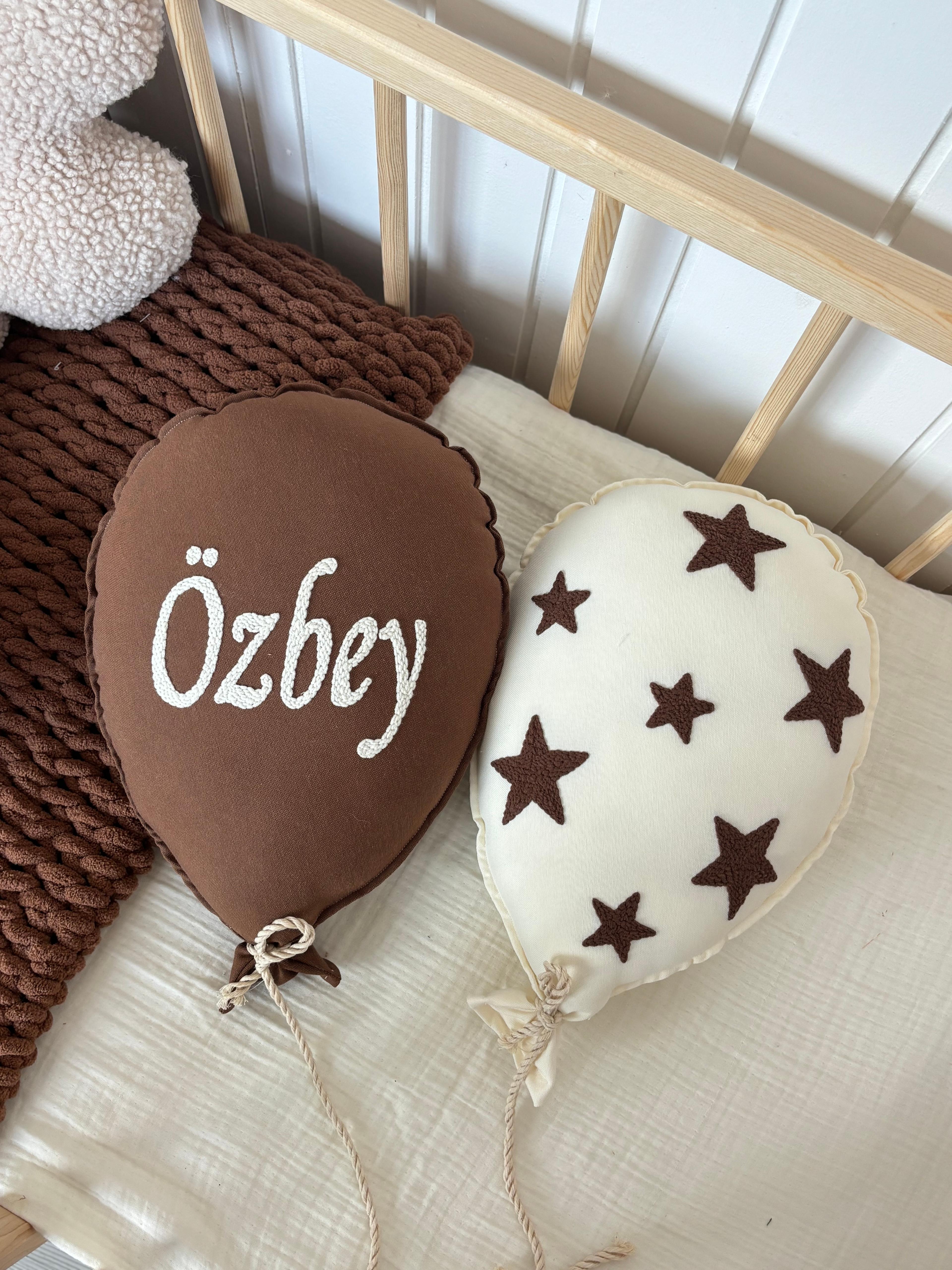 BÜYÜK YILDIZLI 2’Li BALON TAKIMI - Koyu kahve ekru