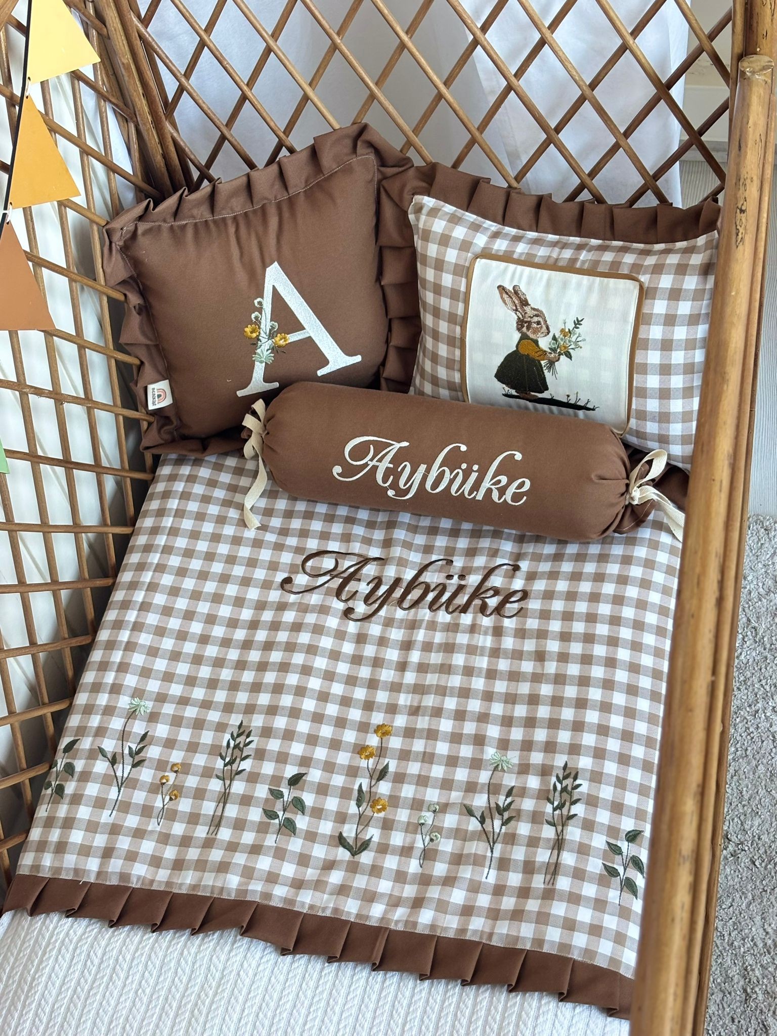 PİKE TAKIMI 4'LÜ TINY BUNNY  - DESENLİ KIZ 4LÜ SET