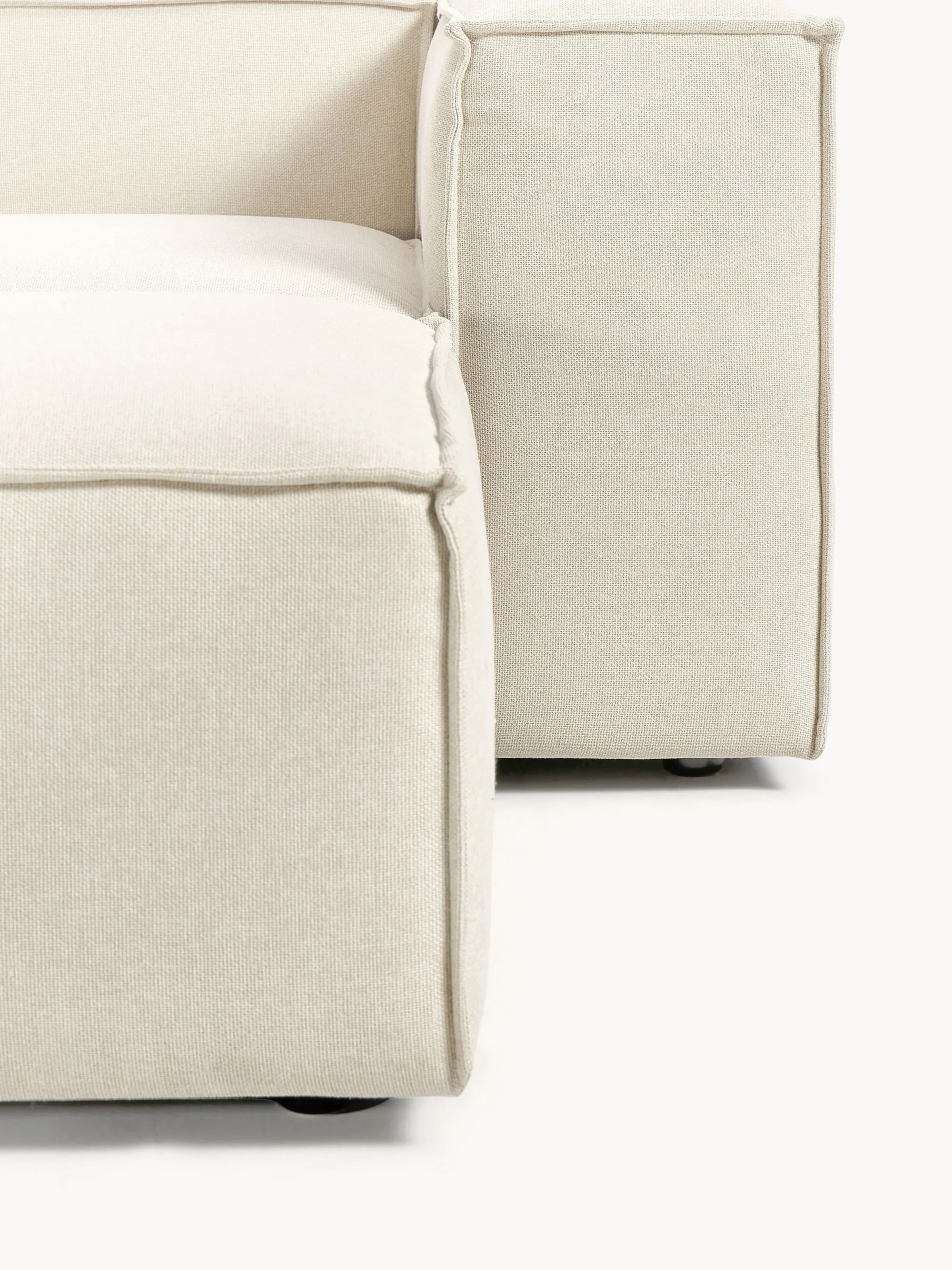 Soft Yumuşak Oturumlu Modüler Köşe, Keten (3-4 Kişilik) - InNature Home - Kırık Beyaz