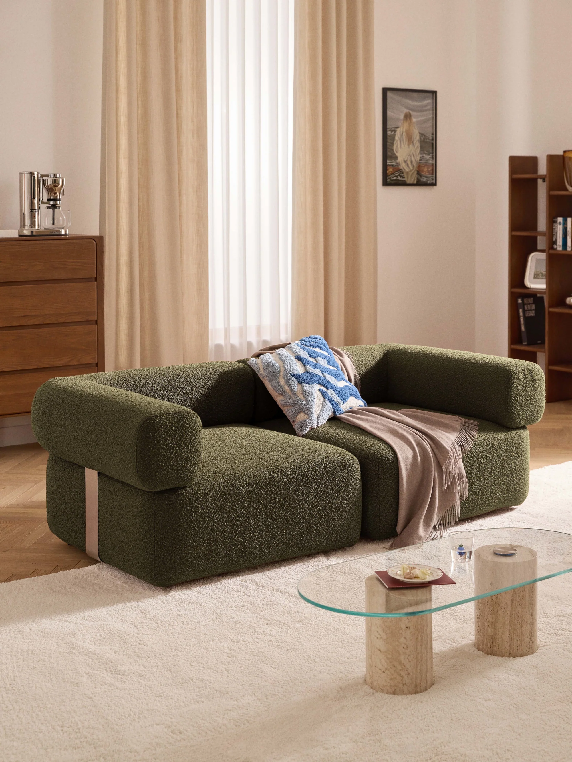 Sofia Modüler Kanepe 2-3 Kişilik - INNATURE  - Yeşil