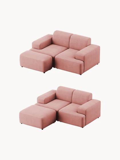 Stella Puf - InNature Home  - Fitilli Kadife, Pembe