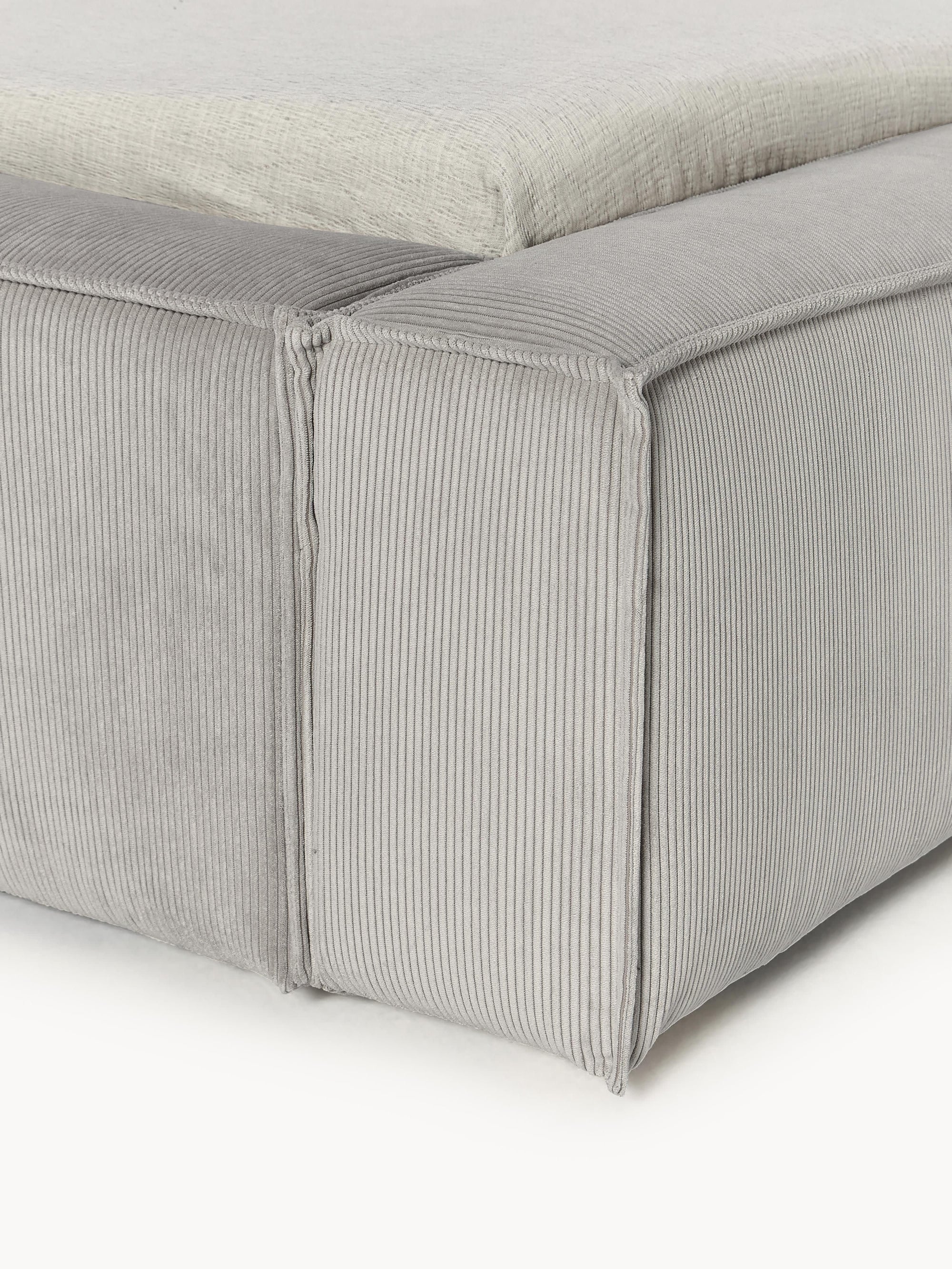 Soft Çift Kişilik Döşemeli Karyola | InNature Home - Gri, Fitilli Kadife