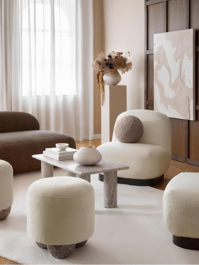 Lena Yuvarlak Teddy Kırlent - InNature Home - Kahverengi