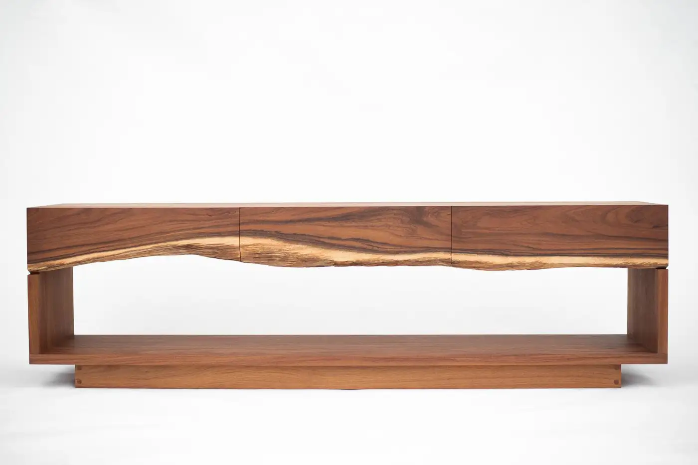 Contemporary Live Edge Sideboard with Drawers | Handcrafted in Wooden Hardwood | INNATURE