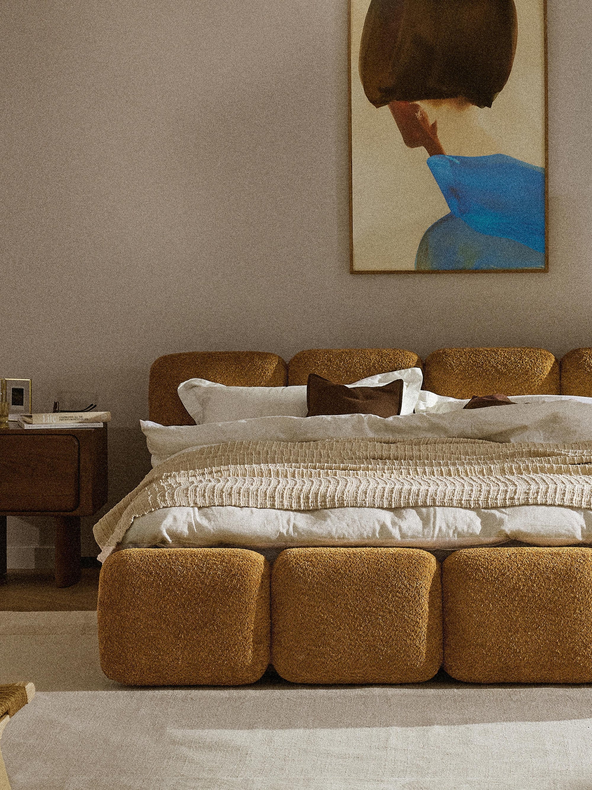 Sofia Bazalı Karyola - InNature Home  - Hardal