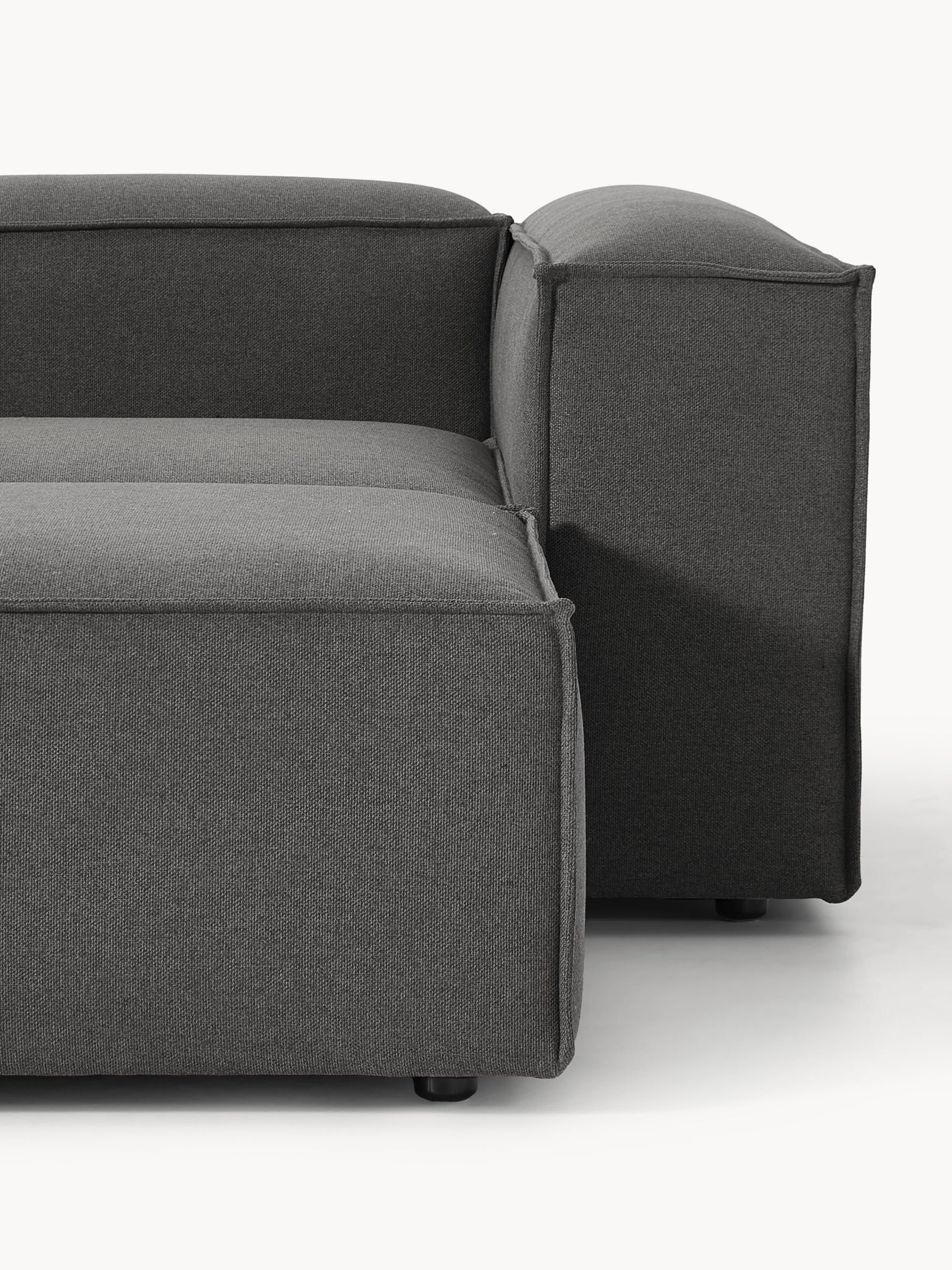 Soft Yumuşak Oturumlu Modüler Köşe, Keten (3-4 Kişilik) - InNature Home - Antrasit