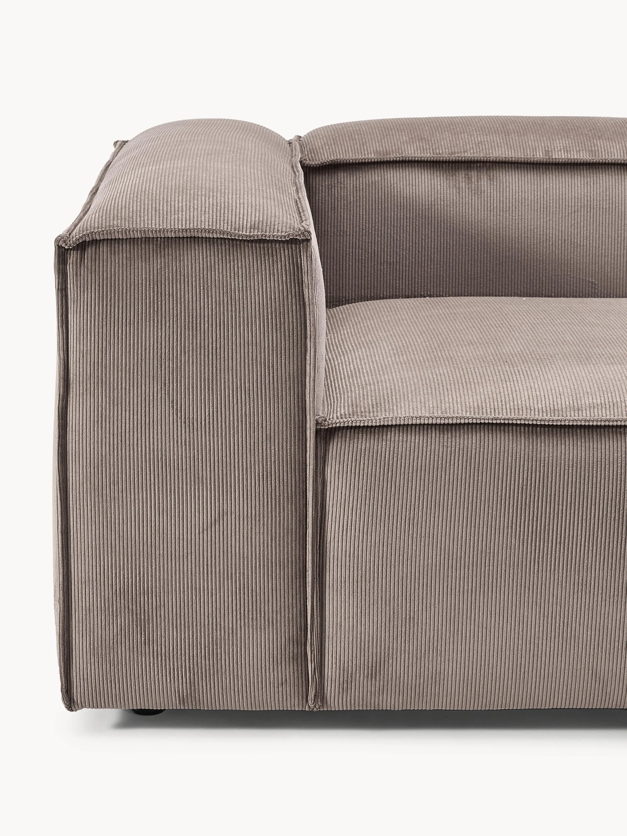 Soft Yumuşak Oturumlu Modüler Kanepe, Fitilli Kadife (2-3 Kişilik) InNature Home - Kahverengi