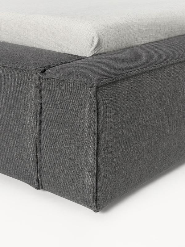 Soft, Çift Kişilik Karyola - InNature Home - Koyu Gri, Keten