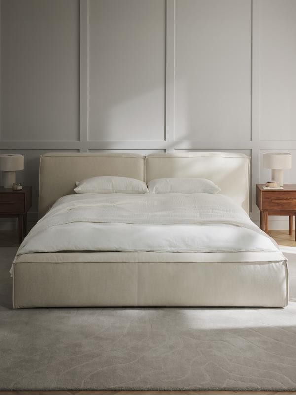 Soft, Çift Kişilik Karyola - InNature Home - Bej, Keten