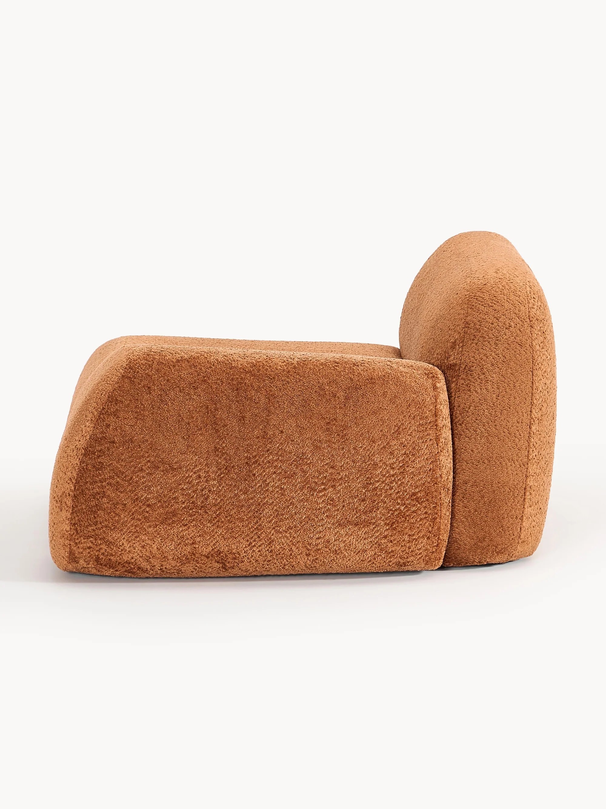 Elora Köşe Modülü | Modern & Modüler Tasarım | Tek Kişilik | INNATURE HOME  - Pişmiş Toprak Teddy Bukle
