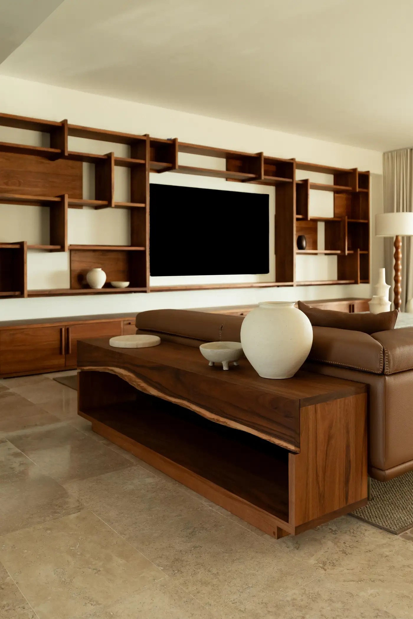 Contemporary Live Edge Sideboard with Drawers | Handcrafted in Wooden Hardwood | INNATURE