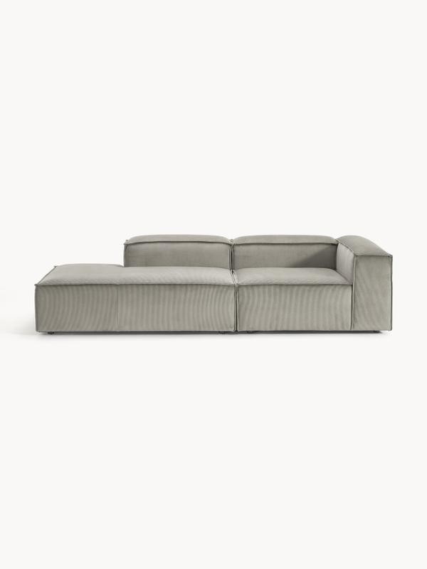 Soft Yumuşak Oturumlu Dinlenme Modüllü Kanepe, Fitilli Kadife (2-3 Kişilik) - InNature Home - Gri