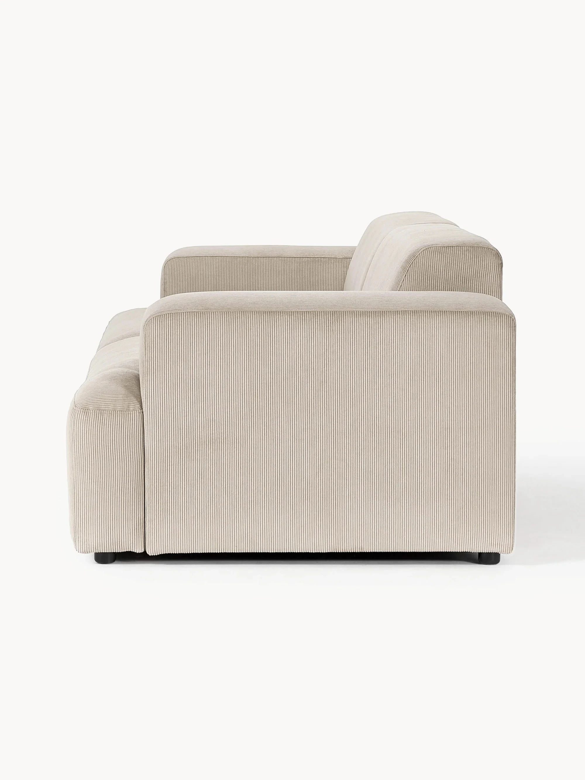 Stella Yumuşak Oturumlu Modüler Kanepe (3-4 Kişilik) InNature Home - Açık Bej, Fitilli Kadife