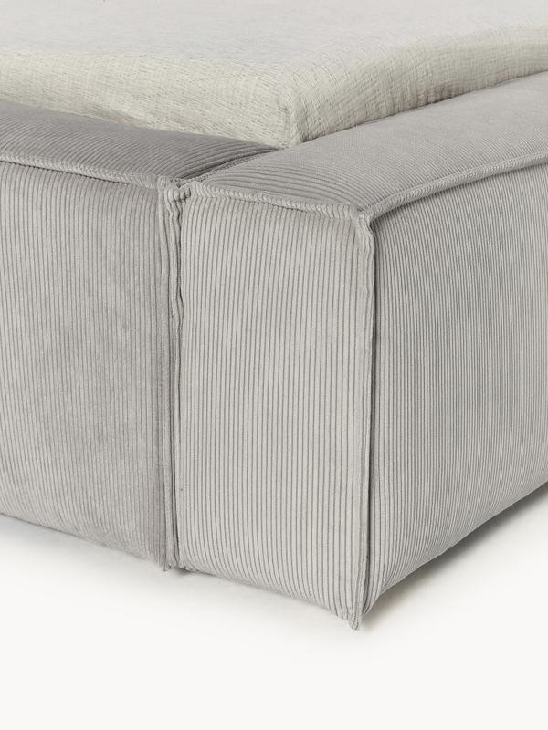Soft, Çift Kişilik Karyola - InNature Home - Gri, Fitilli Kadife