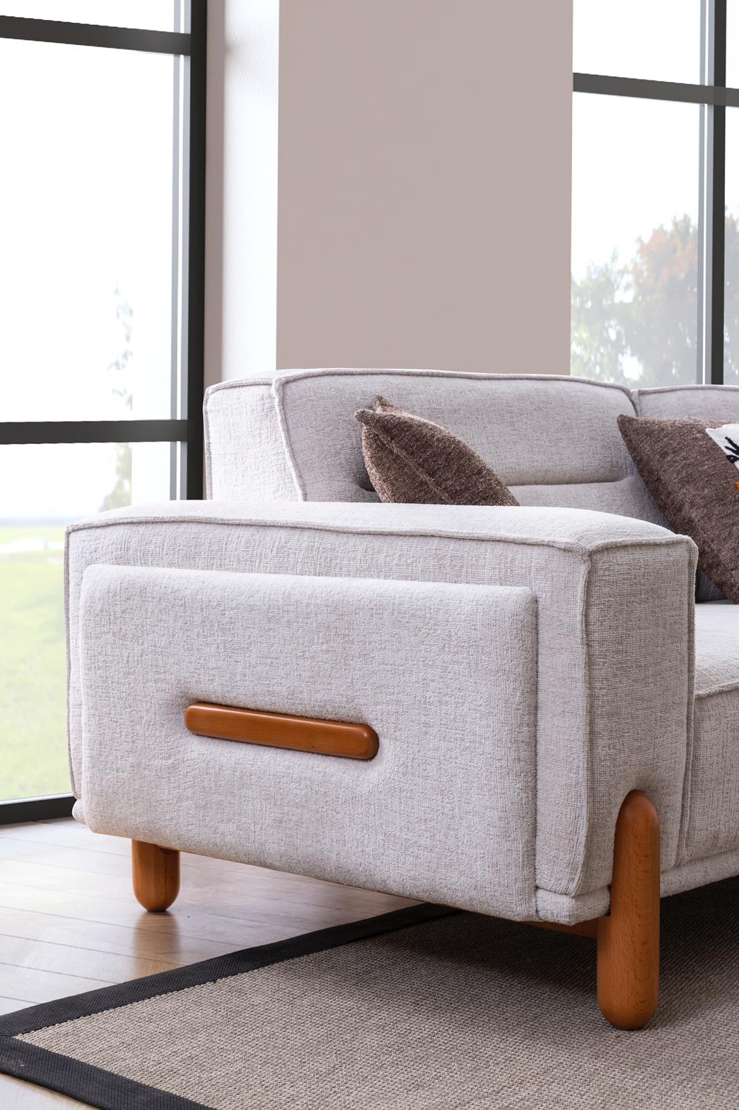 Alaska Yumuşak Oturumlu Bohemian Kanepe - InNature Home - Alsaka Krem Kanepe