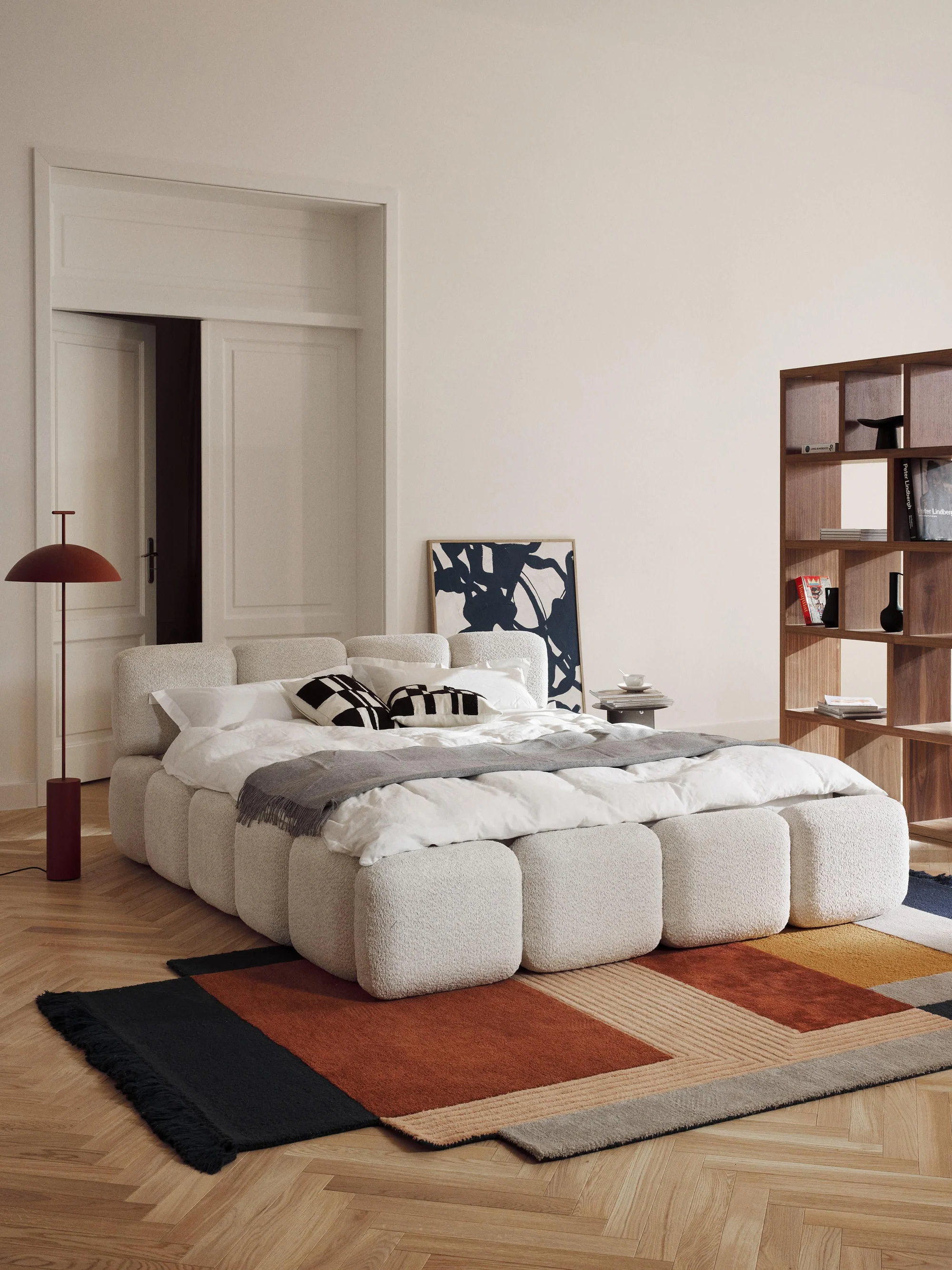 Sofia Bazalı Karyola - InNature Home  - Açık Bej