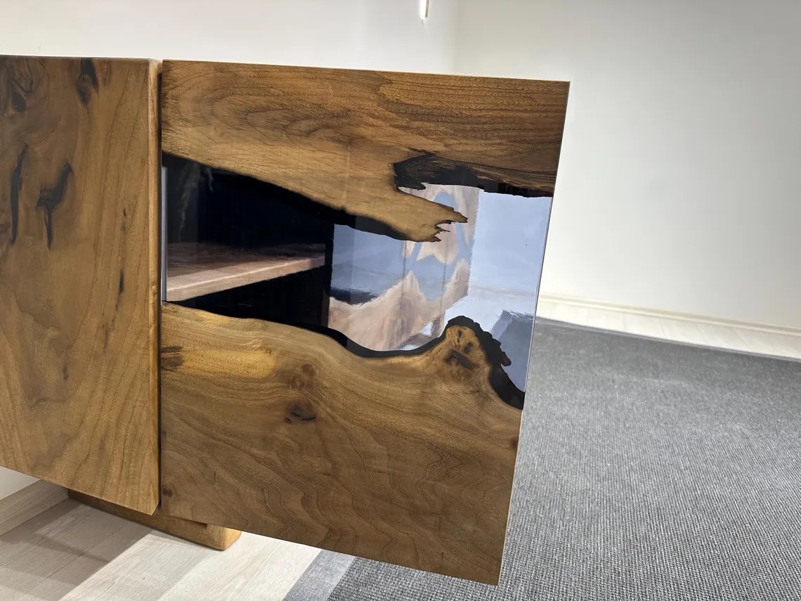 Handcrafted Resin Buffet | Luxury Walnut Epoxy Console Cabinet | Live Edge TV Stand | Custom Solid Wood Sideboard | Free DHL Express Shipping from Turkey | INNATURE 